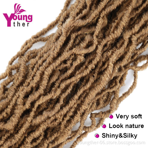 Wholesale Faux Locs Crochet Hair Packs New locs Synthetic Braiding Hair Braids Extensions  New soft Faux Locs